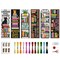 6PCS Cross Stitch Bookmark Kits Bookshelves Words Pattern Counted Cross Stitch Kits for Beginners Adults DIY Stamped Embroidery Bookmarks with Instructions Hand Embroidery Craft Gift